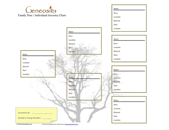 Pedigree Charts & Forms  Family tree chart, Family tree template, Family  tree genealogy