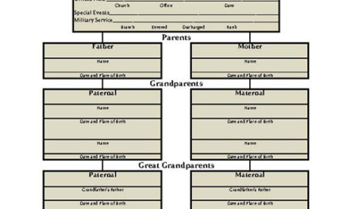 Husband's Genealogy Chart