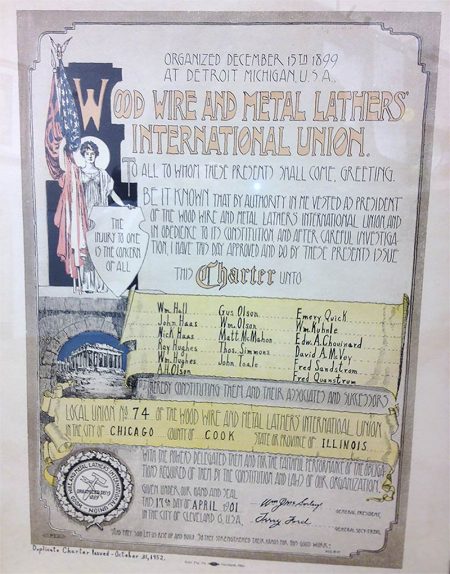Metal Lather's International Labor Union in Chicago IL Illinois 1901