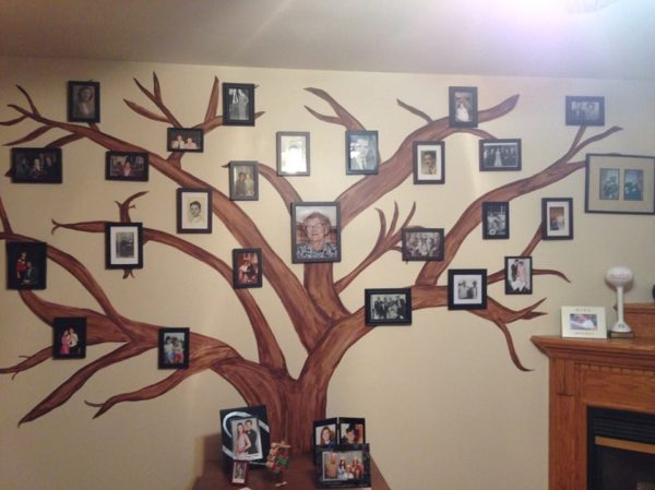 wall tree family photo display