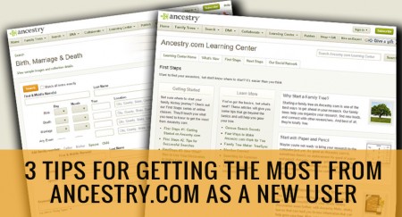 tips ancestry.com new user