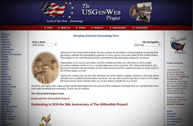 U.S. GenWeb Project