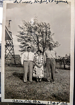 Family Photograph - Delmar, Hazel and Raymond Oklahoma