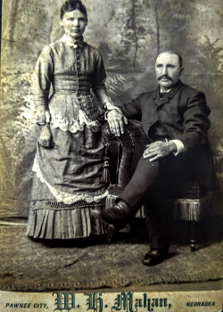 George Busboom and Maggie Tinderlake, married on August 4th of 1886.