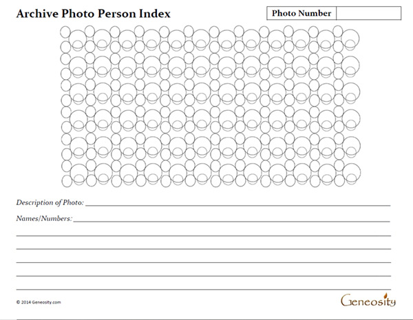 archive family photo index