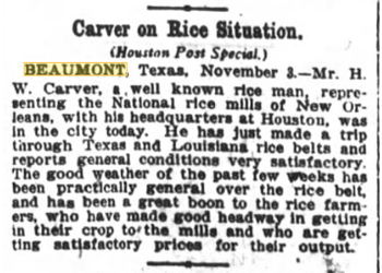 Houston Post Newspaper Clipping History Beaumont Texas